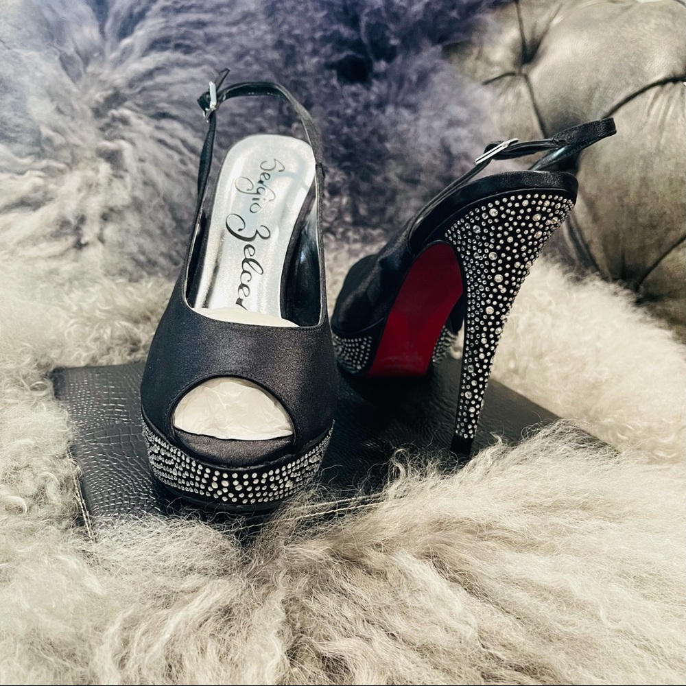 Black and diamond studded Sergio Zelcer Heels